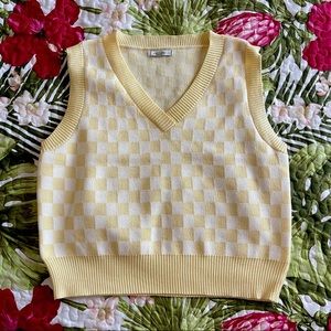 Checkered Sweater vest